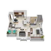 Codename Joy 3.0 Hinjewadi 2 BHK Floor Plan Image